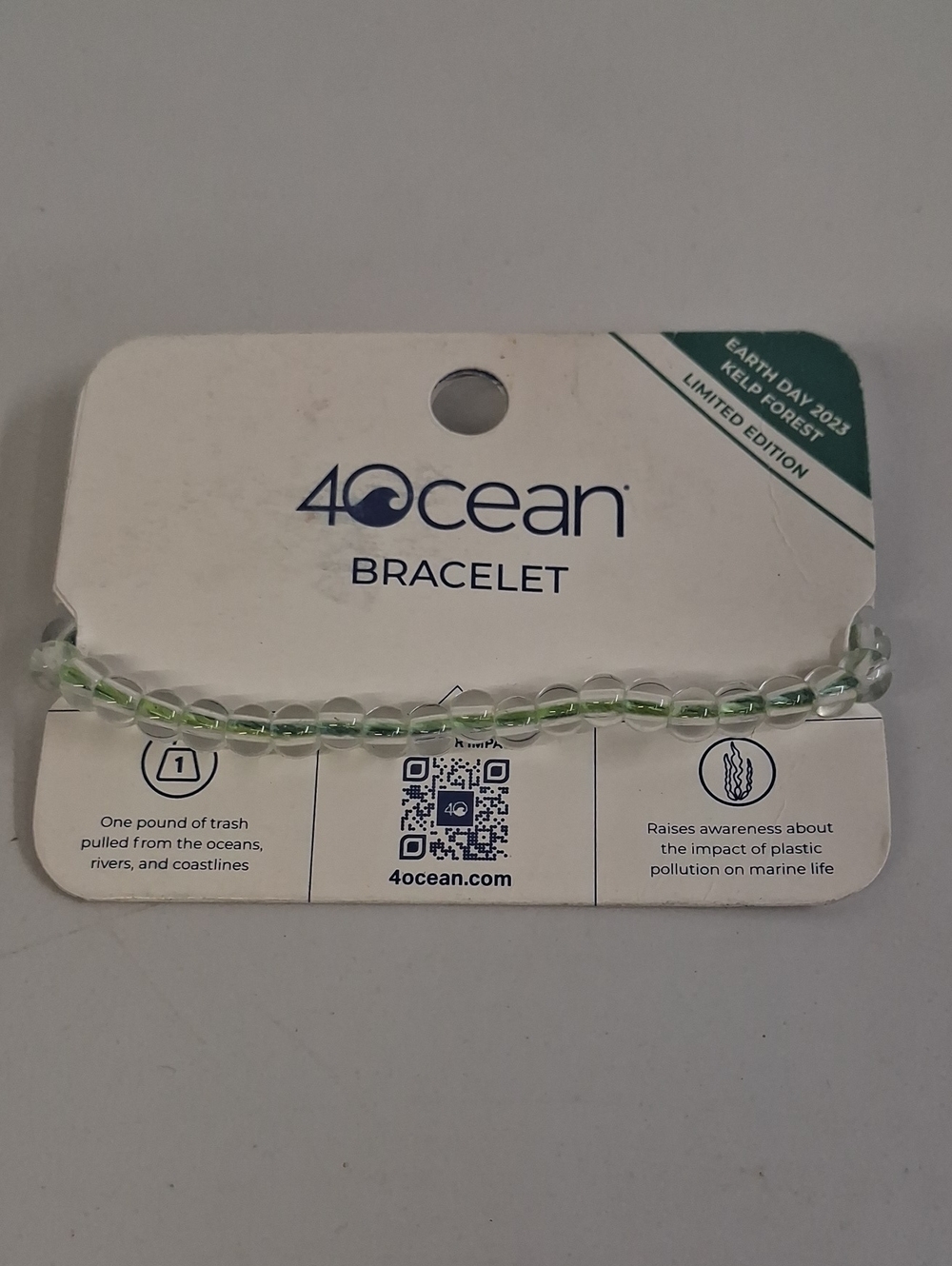 NWT 4ocean Limited Edition April 2023 - Earth Day Kelp Beaded Bracelet